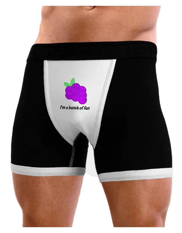 elegant silk briefs for romance-Grapes - I‘m a Bunch of Fun Mens Boxer Brief Underwear