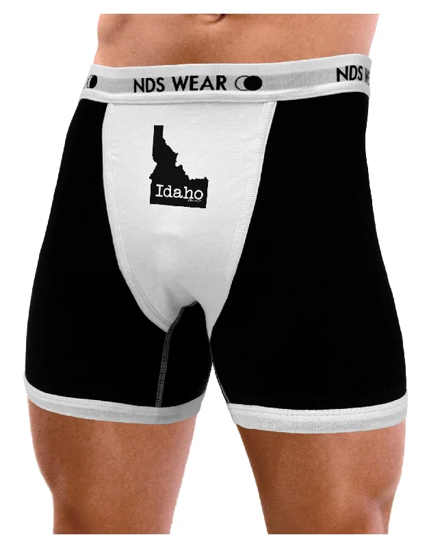 supportive trunks for heavy lifting-Idaho - United States Shape Mens Boxer Brief Underwear by TooLoud