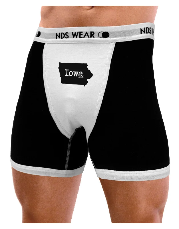 long-leg briefs for extra coverage-Iowa - United States Shape Mens Boxer Brief Underwear by TooLoud