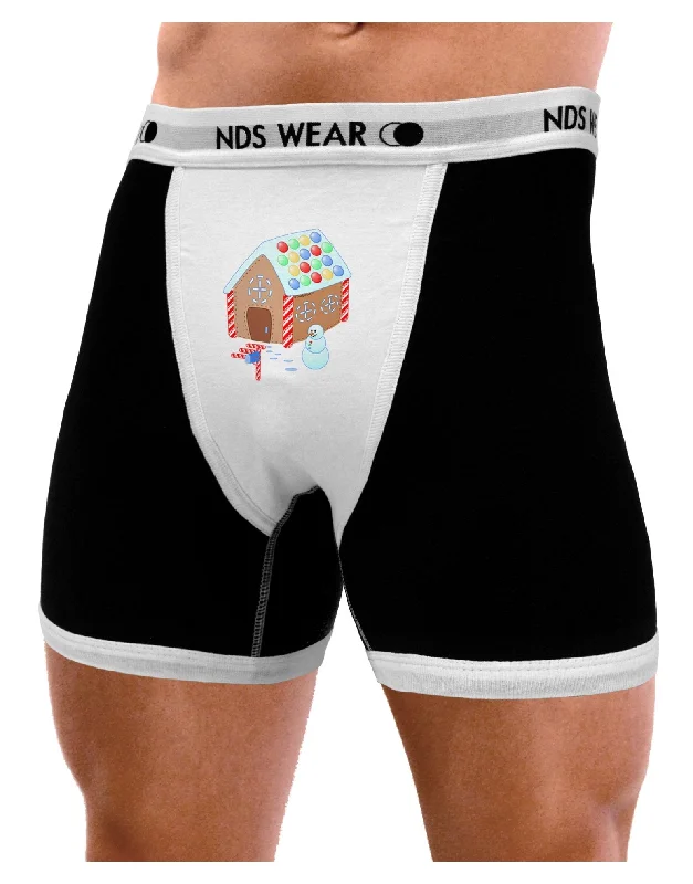 warm underwear for snowy days-Little Gingerbread House Design #1 Mens Boxer Brief Underwear by TooLoud