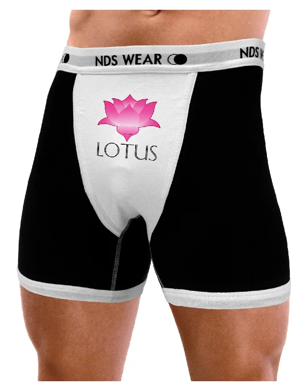 breathable mesh boxers for sports-Lotus Flower Design Gradient - Text Mens Boxer Brief Underwear by TooLoud