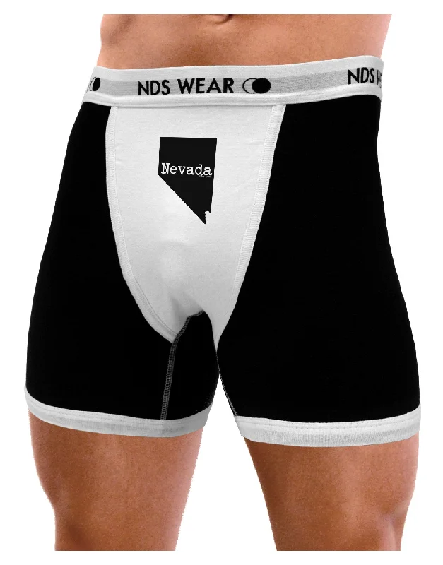 quirky trunks with funny quotes-Nevada - United States Shape Mens Boxer Brief Underwear by TooLoud