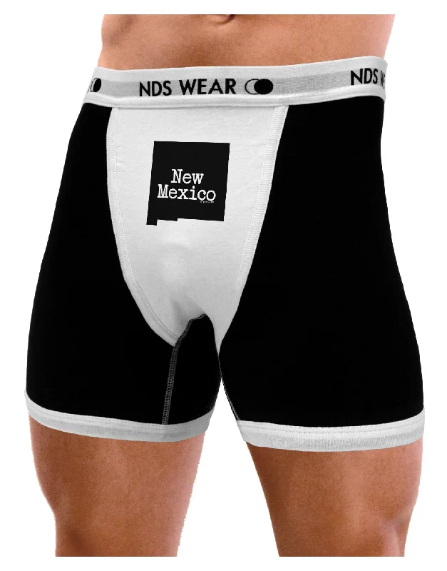 warm briefs for ski trips-New Mexico - United States Shape Mens Boxer Brief Underwear by TooLoud