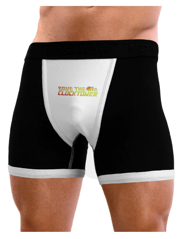 breathable cotton trunks for office-Save The Clock Tower Mens Boxer Brief Underwear by TooLoud