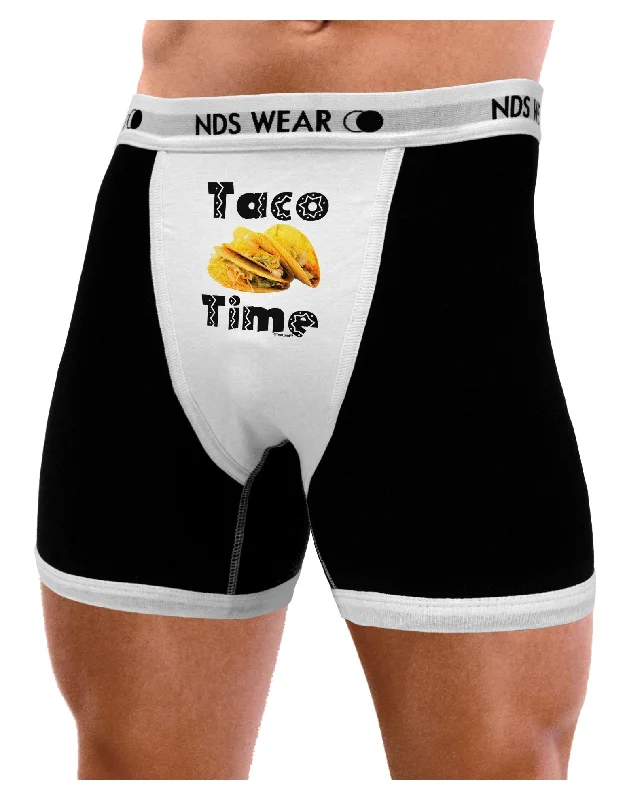 eco-friendly trunks for minimalists-Taco Time - Mexican Food Design Mens Boxer Brief Underwear by TooLoud