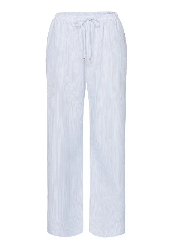 breathable cotton pajamas for office-Sleep And Lounge Woven Pants | Dreamy Stripe 77478-2369