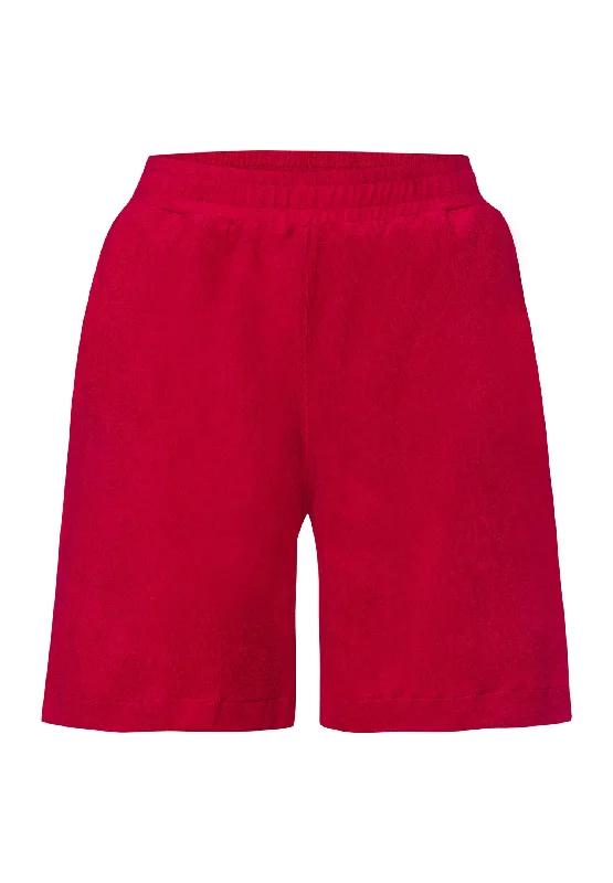 cozy chenille pajamas for cold-Sleep And Lounge Shorts | Garnet Red 77740-2401