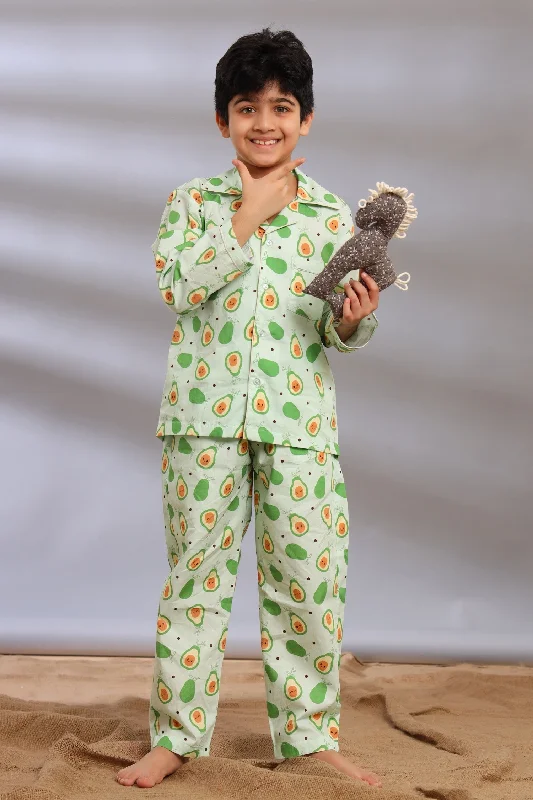 cozy pajamas for long weekends-Avocado Pajama Set for Boys