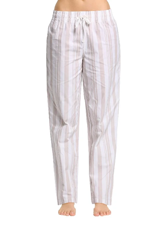 thick pajamas for icy weather-CYZ Women's 100% Cotton Woven Sleep Pajama Pants