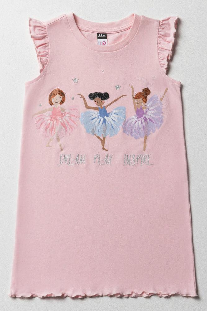 quirky pajamas with funny slogans-Fairies Sleepshirt Pink