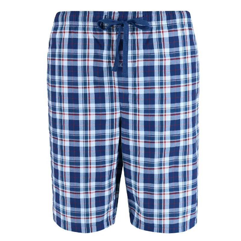 moisture-wicking pajama shorts-Hanes Men's Woven Cotton Pajama Sleep Shorts