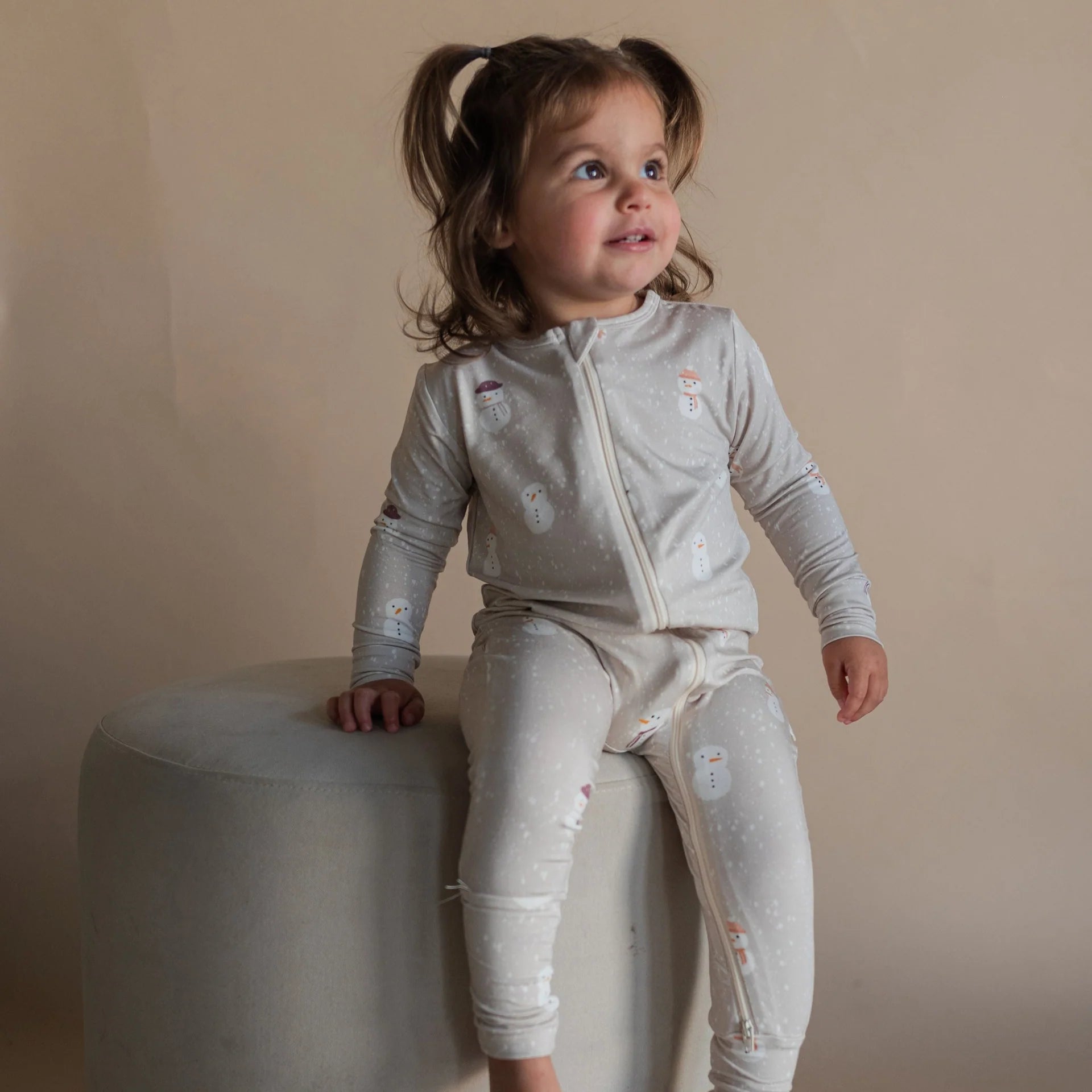 eco-friendly pajamas for minimalists-Snowman Bamboo Sleeper