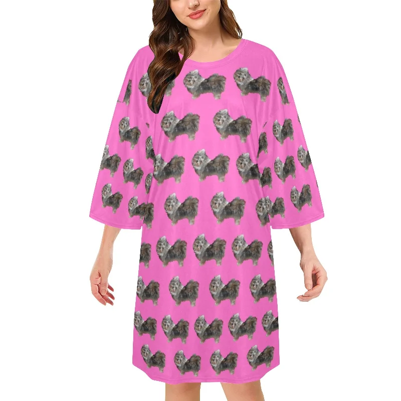 cute cat pajamas for pet lovers-Minnie Oversized Sleep Shirt