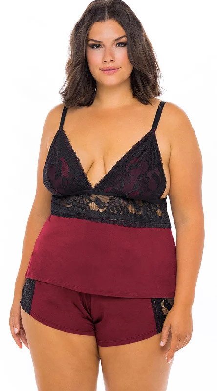 festive Thanksgiving pajama sets-Plus Size Sleepless Nights Cami Set