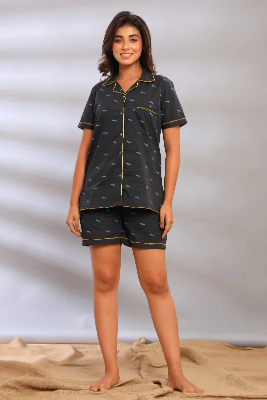 breathable linen pajama sets-Roller Board Classic Shorts Set