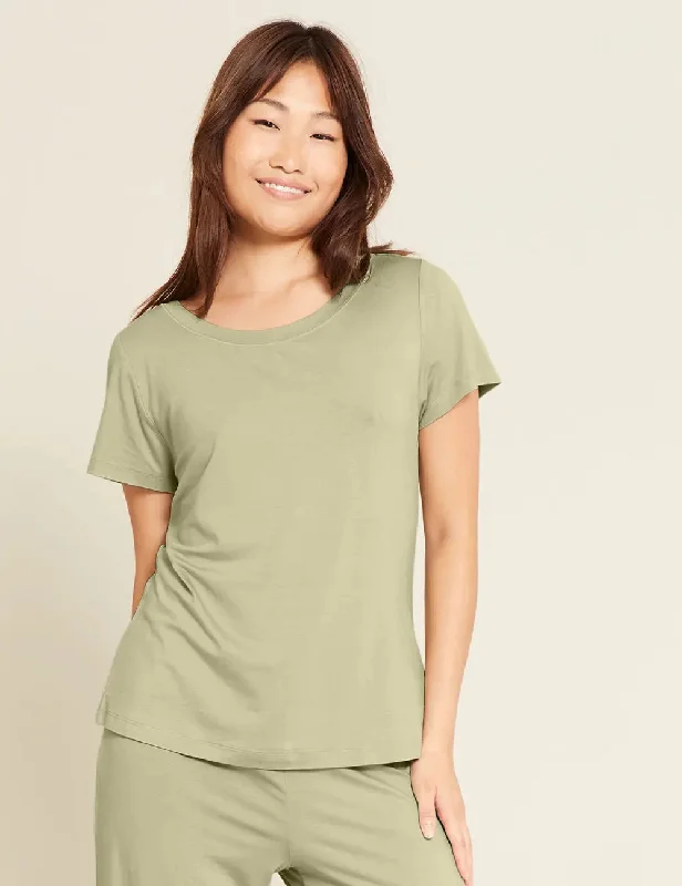 seamless pajama shorts for summer-Sage Goodnight Women's Bamboo Sleep Tee