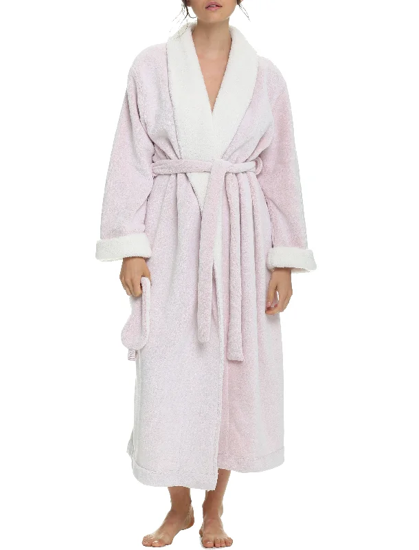 eco-conscious pajamas with recycled yarn-Plush Sherpa Robe & Sleep Mask Set