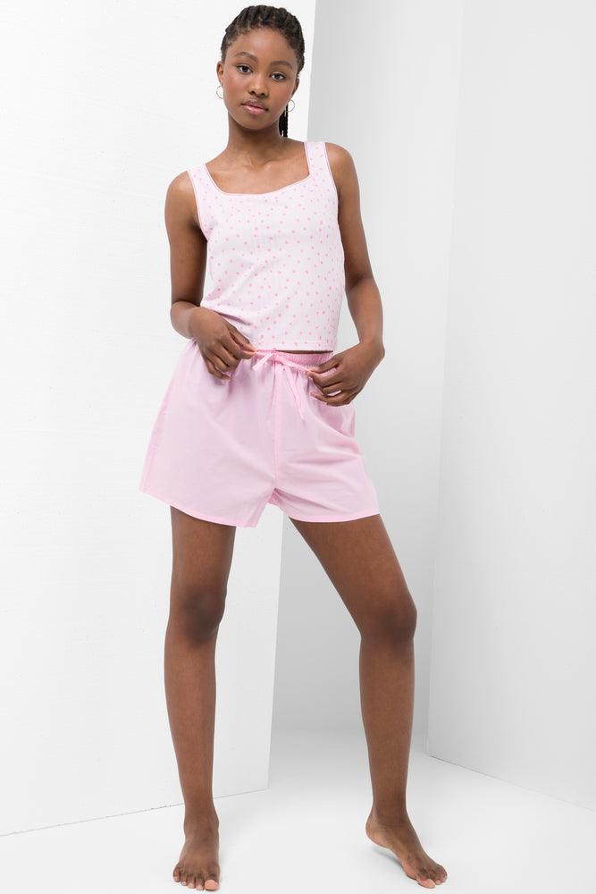 cozy pajamas for long weekends-Sleep Shorts Pink