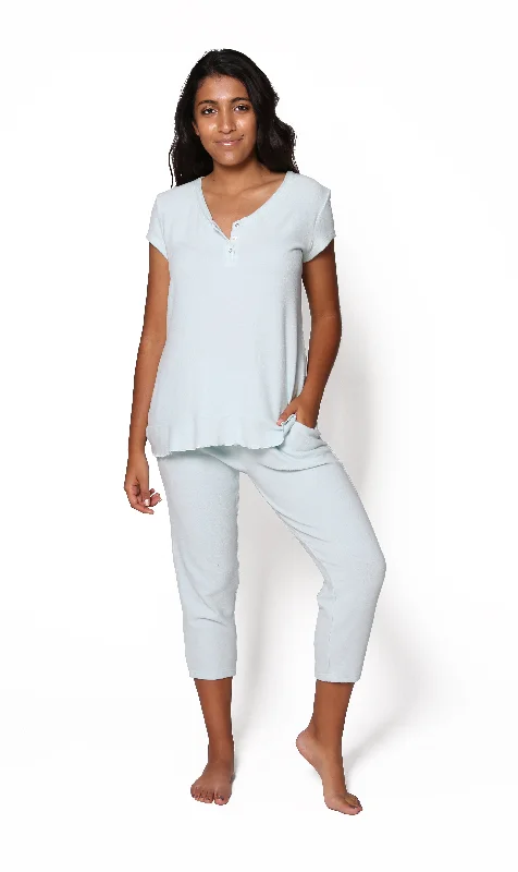 eco-friendly hemp pajamas-The Comfort Collection Snap Up Tee