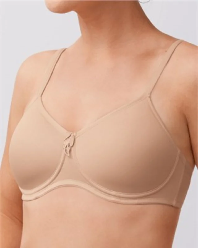 funny panties with puns-Amoena Lara Non-Wired Padded Mastectomy Bra - 0674 - Nude