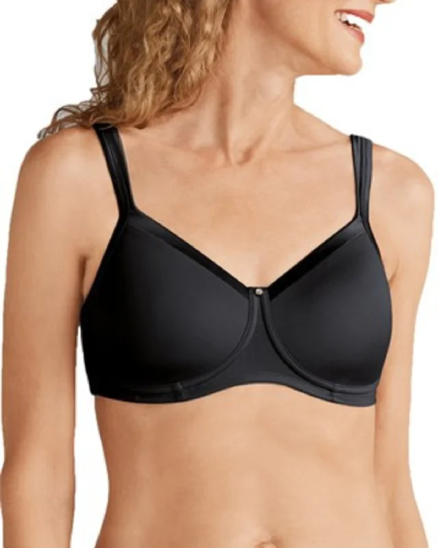 moisture-wicking briefs for bootcamp-Amoena Lara Satin Padded Wire-Free Bra - 44214