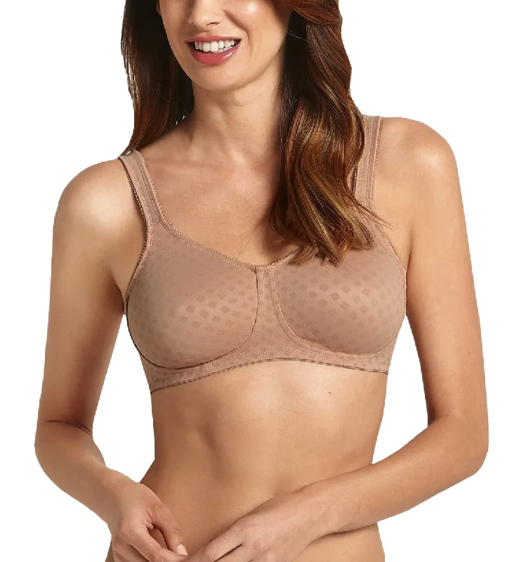 warm underwear for snowy days-Anita Care Lisa Seamless Jacquard Post Mastectomy Softcup Bra (5726X) - Praline