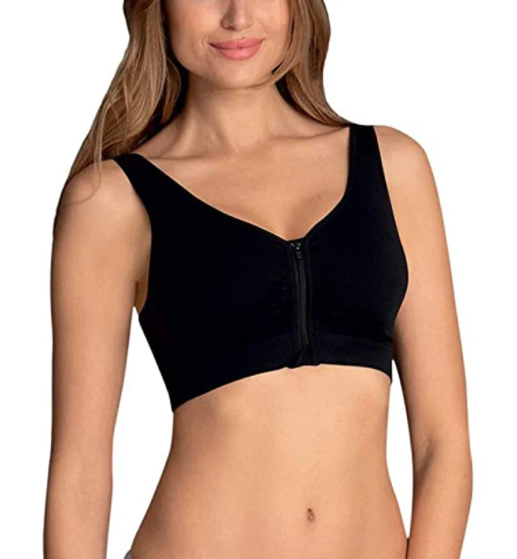 supportive underwear for long walks-Anita Care Lynn Pocketed Post Surgery Bra (5768X) - Black