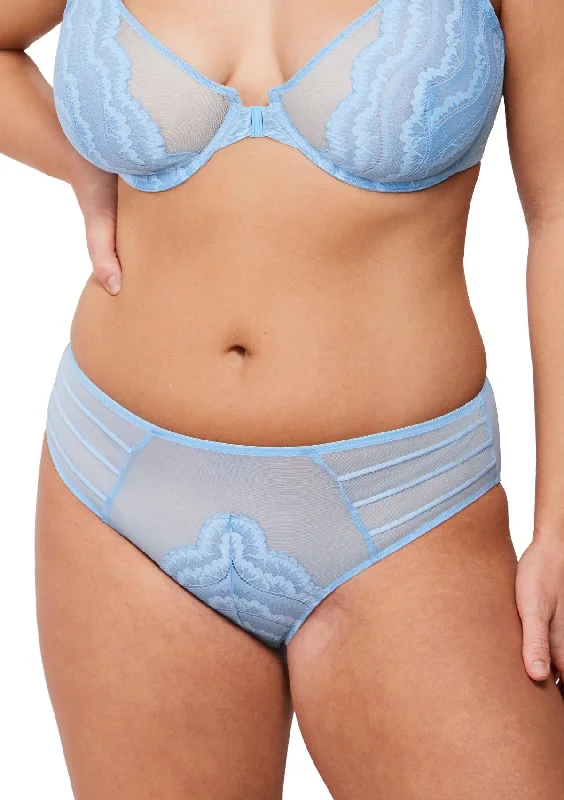 durable underwear for rugged use-Aqua Passion High-Rise Lace Brief Underwear