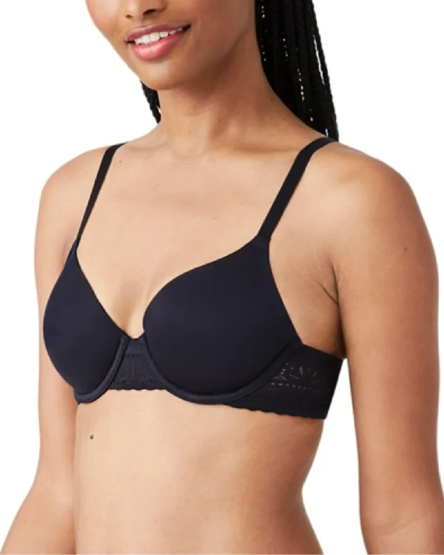 seamless briefs for bodycon skirts-B. Tempt'd by Wacoal Future Foundations Underwire T-Shirt Bra with Lace (More colors available) - 953253 - Black