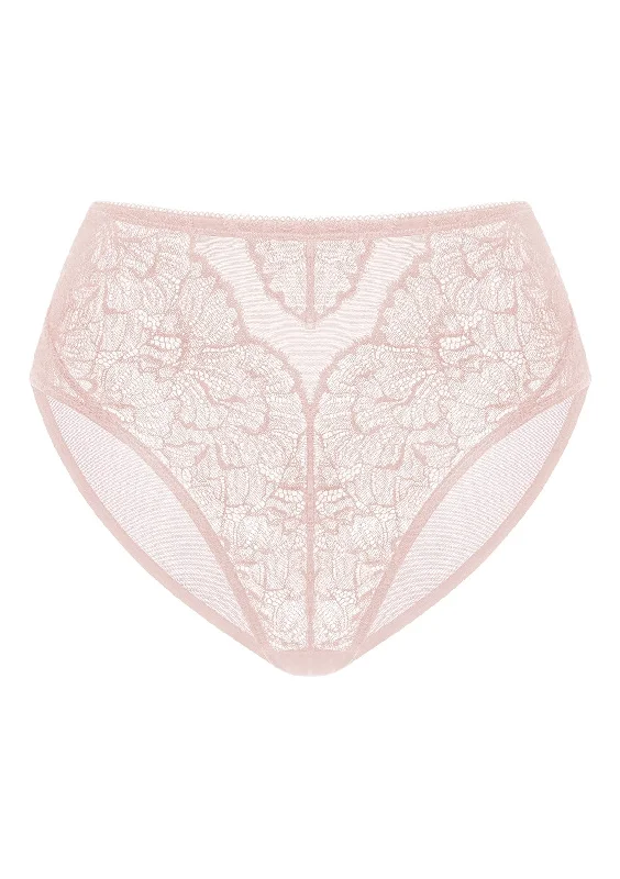 colorful panties with fruit prints-Blossom High-Rise Dark Pink Lace Brief Underwear