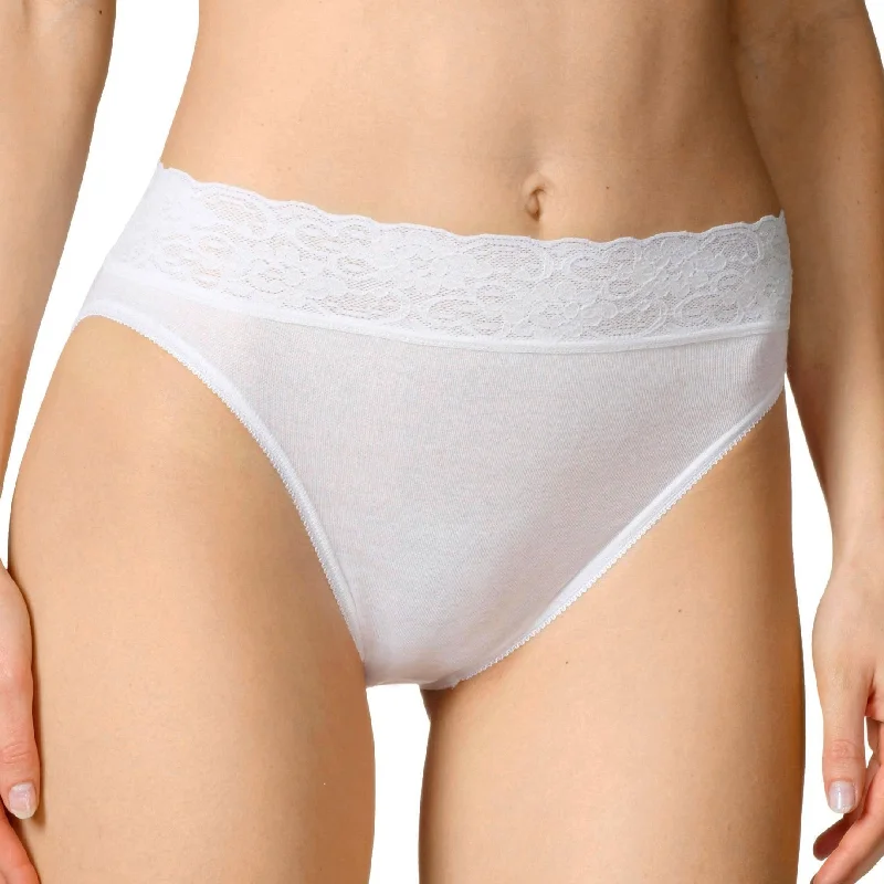 high-waisted briefs for smoothing-Calida Lace Hi-Cut Brief