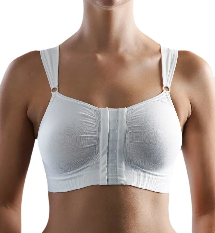 cute penguin panties for winter-Carefix Bella Front Closure Comfort/Sleep Bra (321250) - White