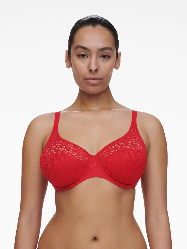 quirky panties with movie themes-Chantelle Norah Comfort Underwire Bra - Poppy Red