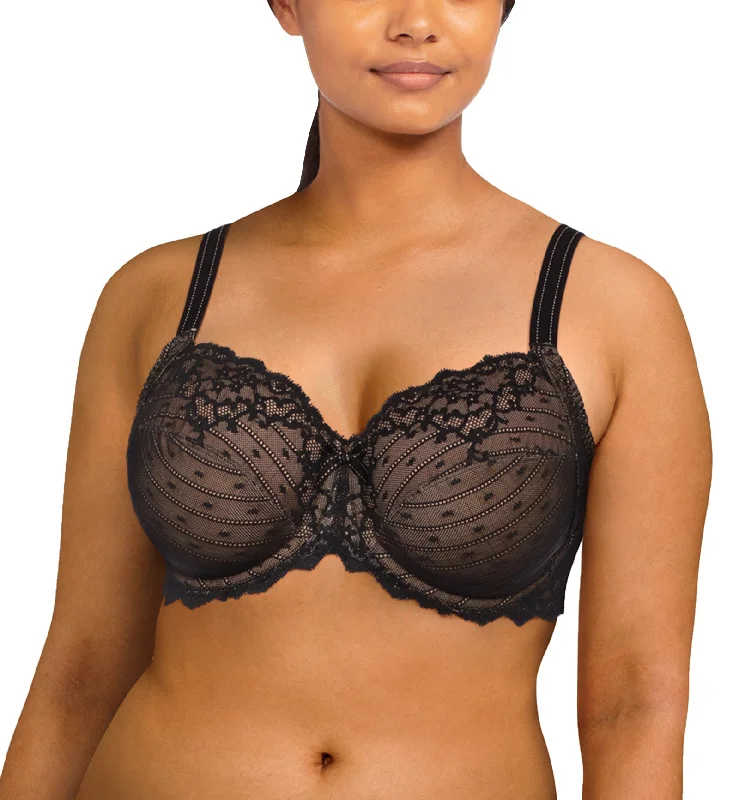 moisture-wicking briefs for yoga-Chantelle Rive Gauche Full Coverage Underwire Bra (C32810) - Black