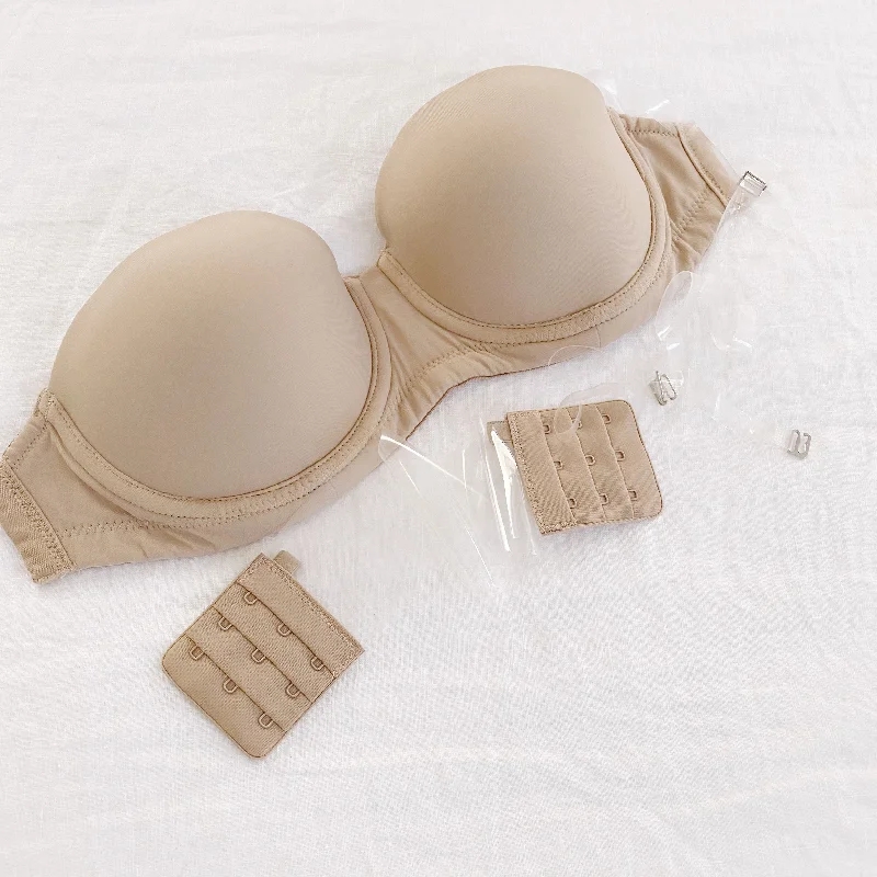 lightweight briefs for travel packs-Clearly Amazing Clear/Beige Bra Set