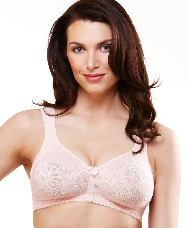 warm briefs for camping nights-VERSAILLES Seamless Wire-Free Bra #13214 - Blush