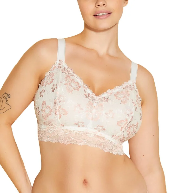 cozy cotton underwear for sleep-Cosabella Savona SUPER Curvy Longline Bralette (SAVON1386) - Mandorla/Moon Ivory