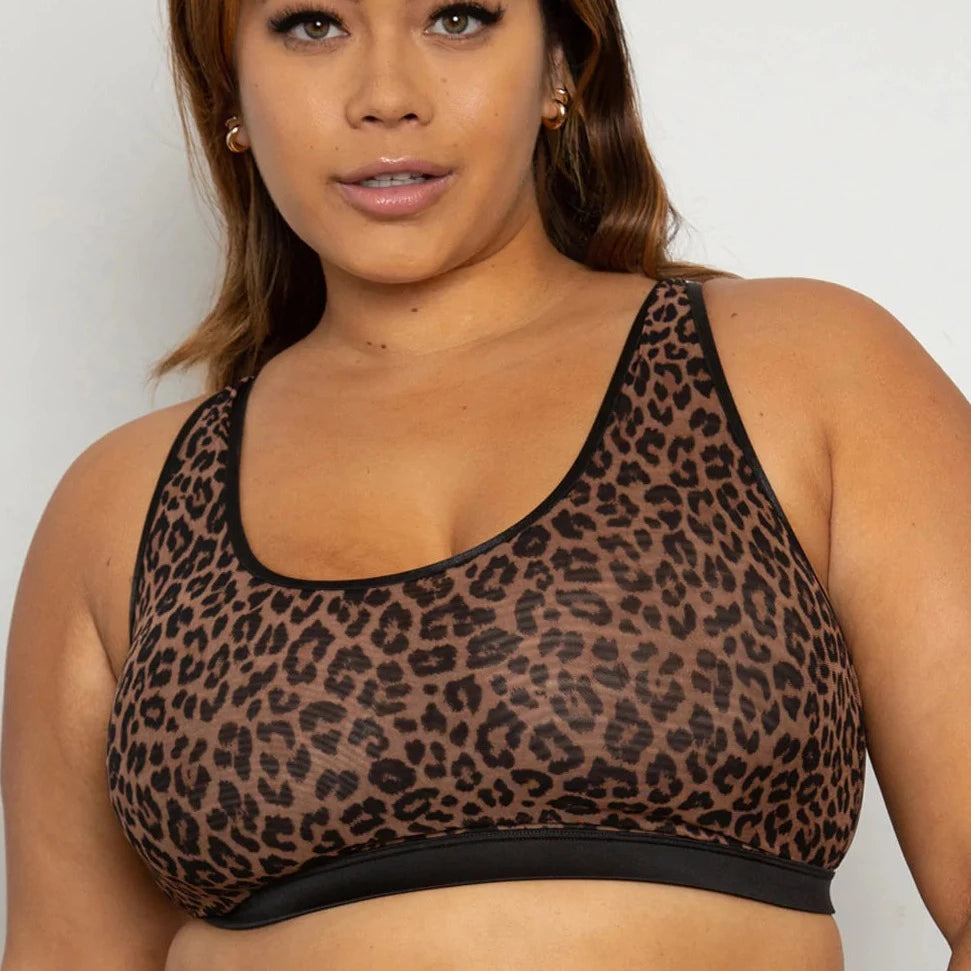 durable underwear for hiking-Curvy Couture Sheer Mesh Bralette