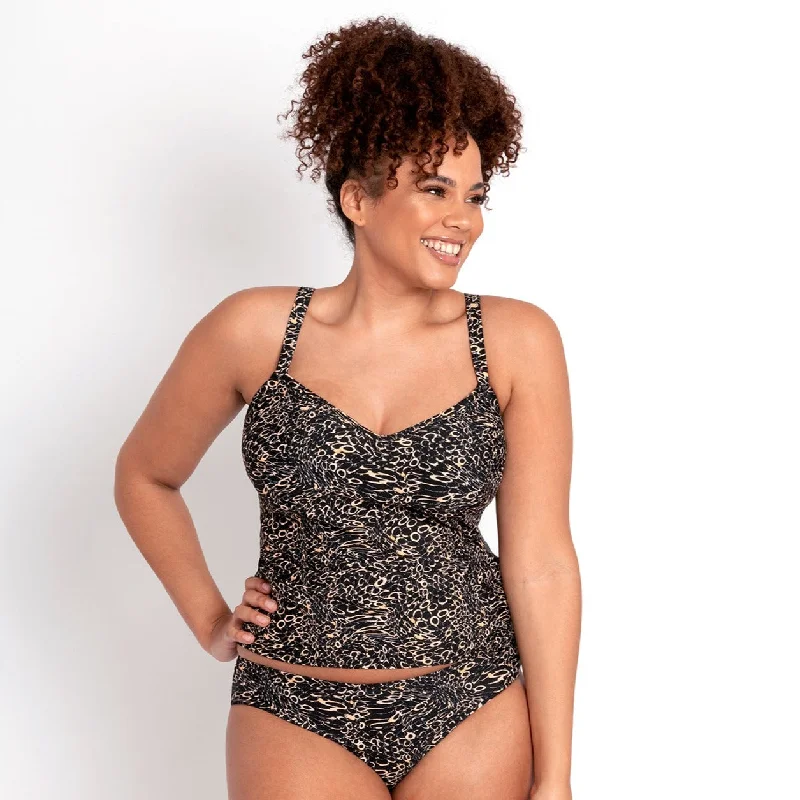 cozy Modal underwear for winter-Curvy Kate Eclipso Plunge Tankini Top *Final Sale*