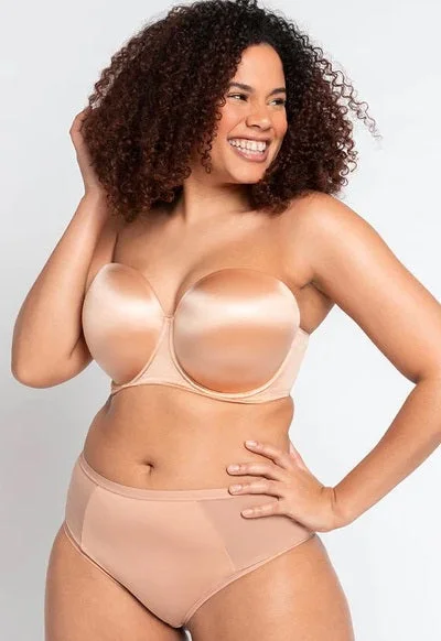 trendy metallic thong for parties-Curvy Kate Smoothie Strapless