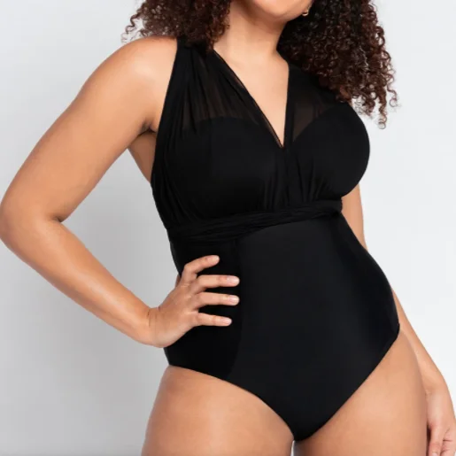 lightweight briefs for travel packs-Curvy Kate Wrapsody Bandeau Swimsuit *Final Sale*