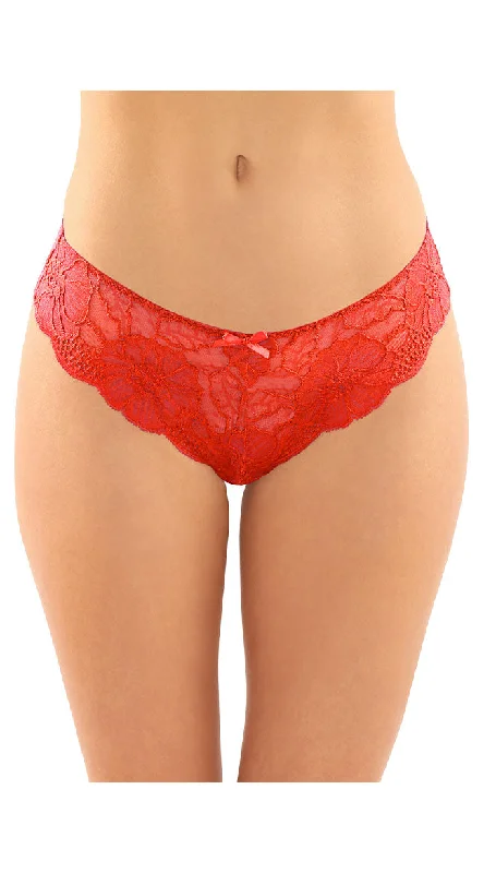 trendy metallic thong for parties-Don't Let Go Crotchless Panty