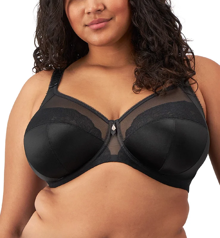 thin panties for ballet flats-Elomi Cate Allure Full Cup Banded Underwire Bra (302405) - Black