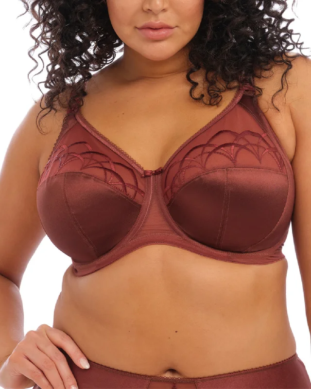 durable underwear for rugged use-Elomi Cate Full Cup Banded Underwire Bra (More colors available) - 4030 - Dark Copper