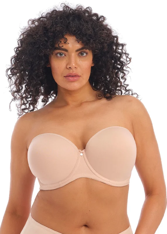 trendy checkered women’s underwear-ELOMI EL4300 SMOOTH MOLDED STRAPLESS BRA