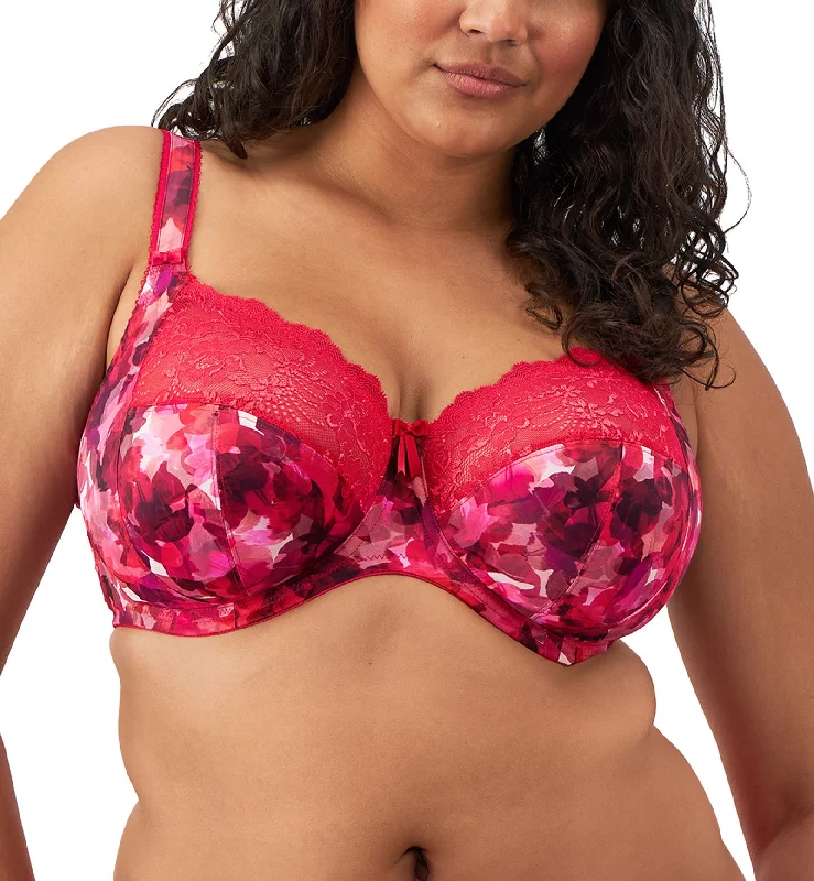 cozy thong for home relaxation-Elomi Morgan Stretch Lace Banded Underwire Bra (4110) - Berry Crush