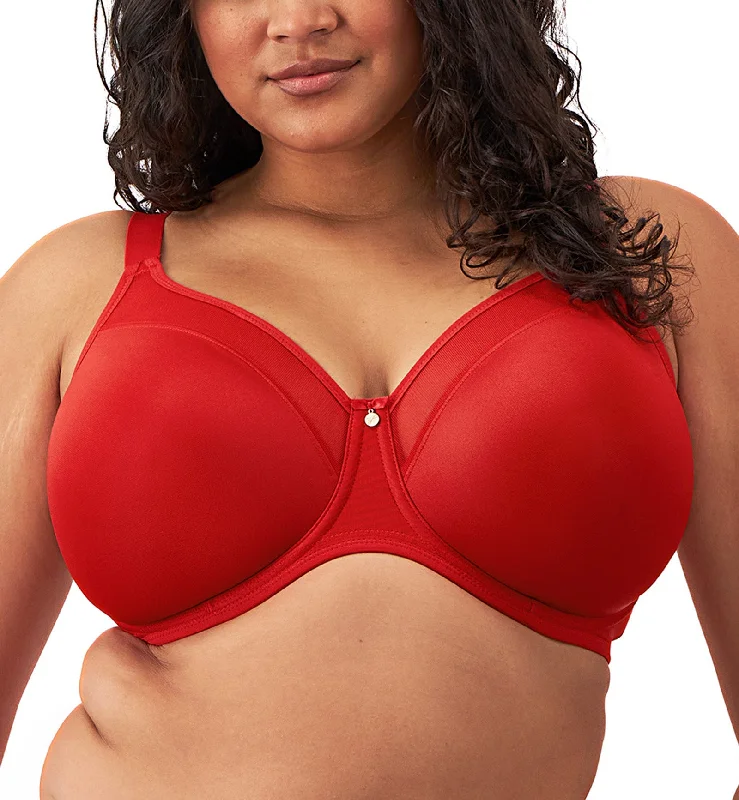 moisture-wicking briefs for bootcamp-Elomi Smooth Unlined Underwire Molded Bra (4301) - Haute Red