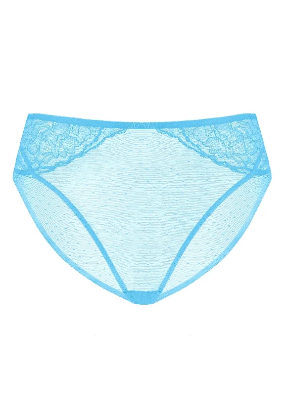 moisture-wicking briefs for bootcamp-Enchante High-Rise Capri Blue Mesh Brief Underwear