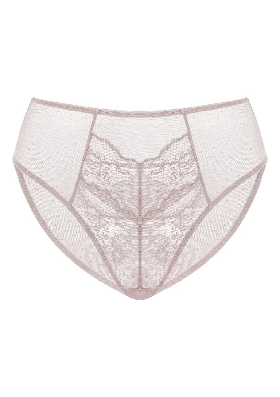 anti-sweat underwear for humidity-Enchante High-Rise Dark Pink Lace Brief Underwear