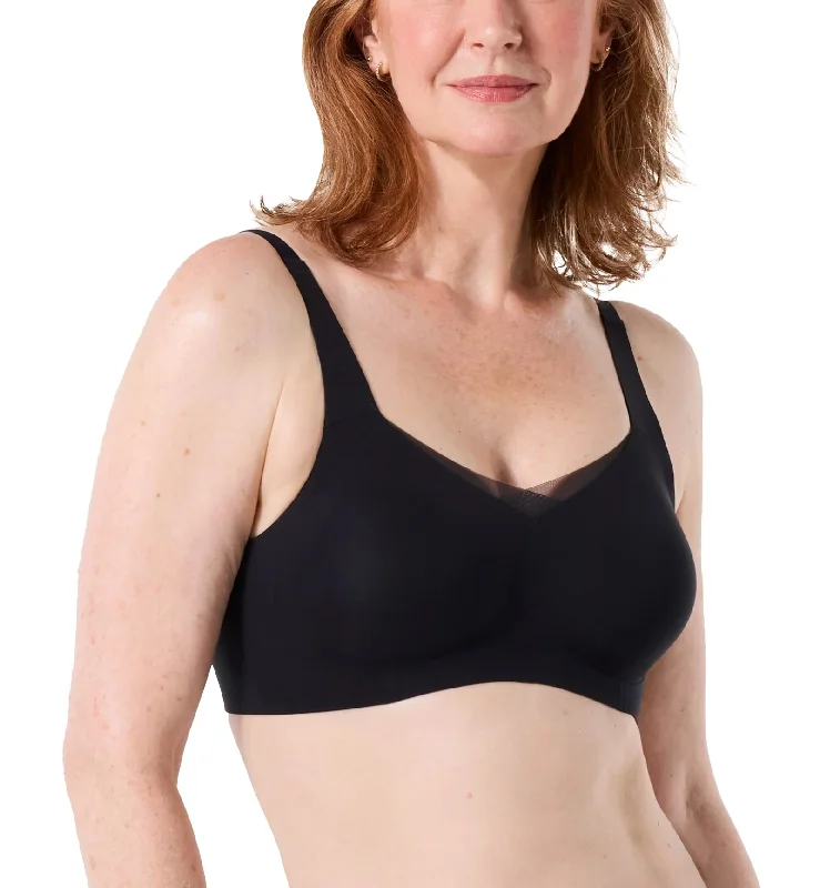 thin underwear for tight skirts-Evelyn & Bobbie Mesh BEYOND Adjustable Bra (1864) - Black Mesh